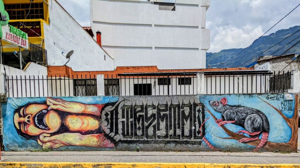 Streets of Baños de Agua Santa two travel turtles