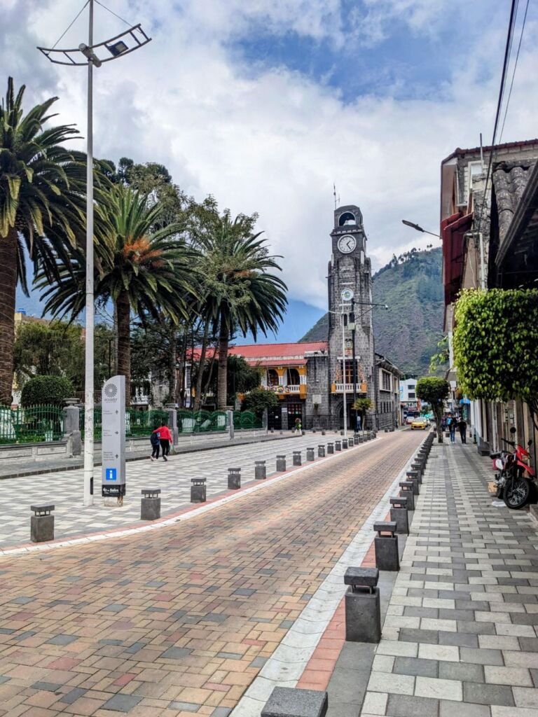 Streets of Baños de Agua Santa two travel turtles