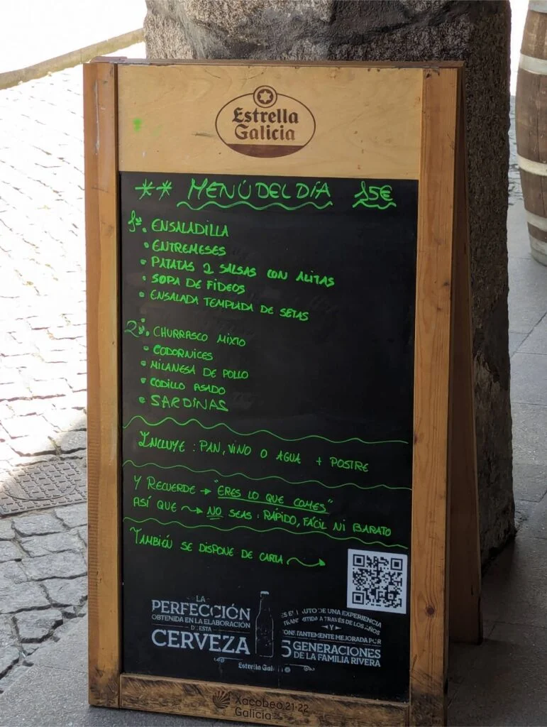menu del día two travel turtles