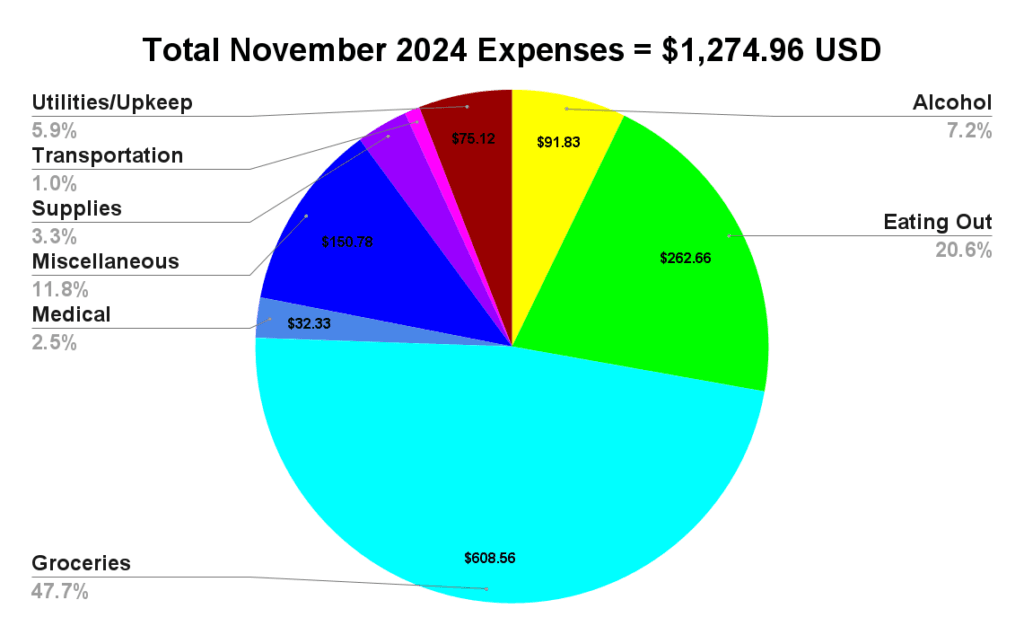 november 2024 budget two travel turtles