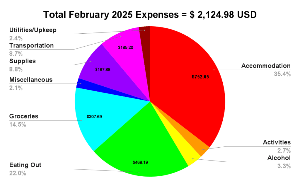 two travel turtles february 2025 budget